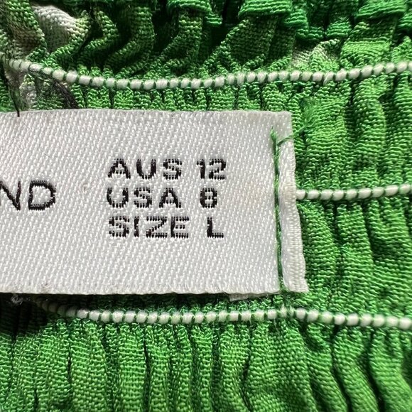 Faithfull The Brand Size L Green Floral Elsa Tie Shoulder Wide Leg Jumpsuit - Picture 12 of 16